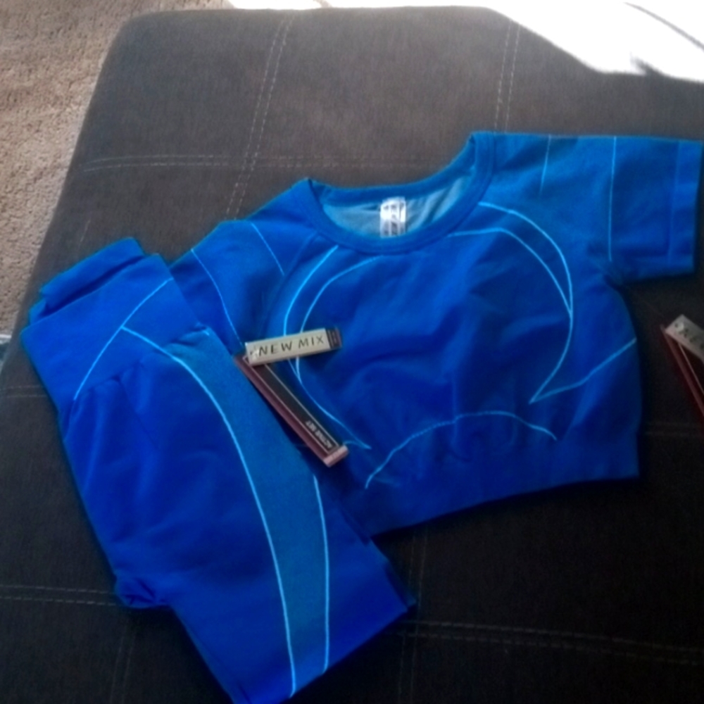 Blue 2 peice work out set